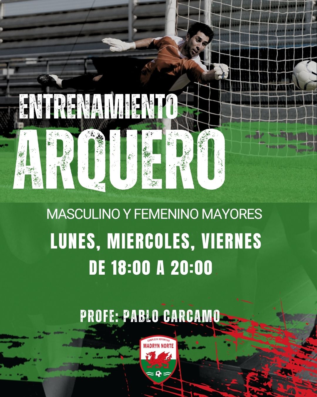 Entrenamiento de arqueros masculino y femenino en Madryn Norte